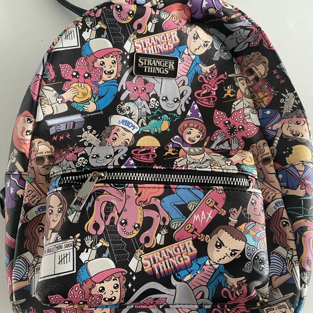 Stranger Things Graphic Backpack - Multicolor